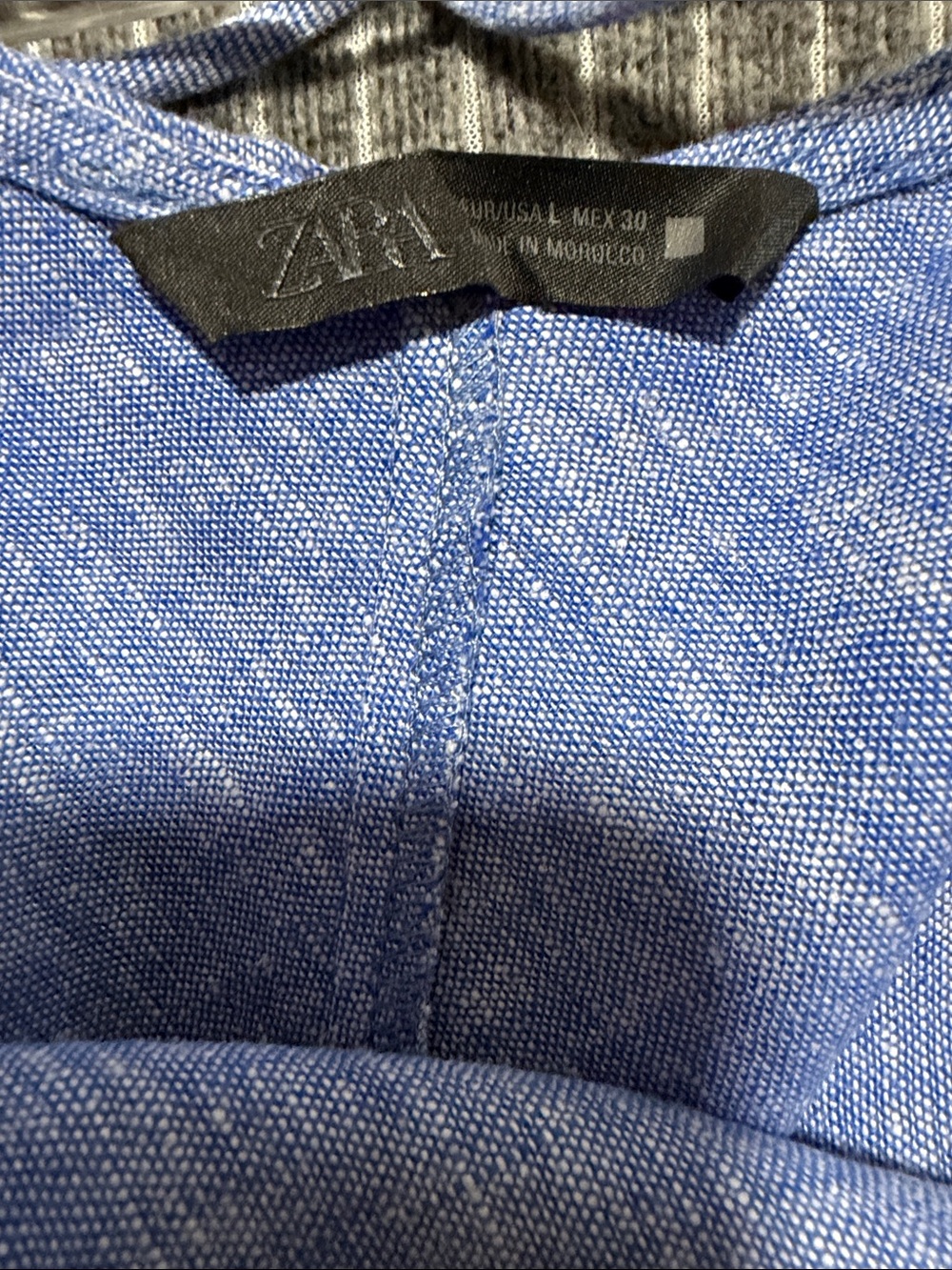 Zara Light Blue Ruffle Midi Dress - Picture 4 of 4